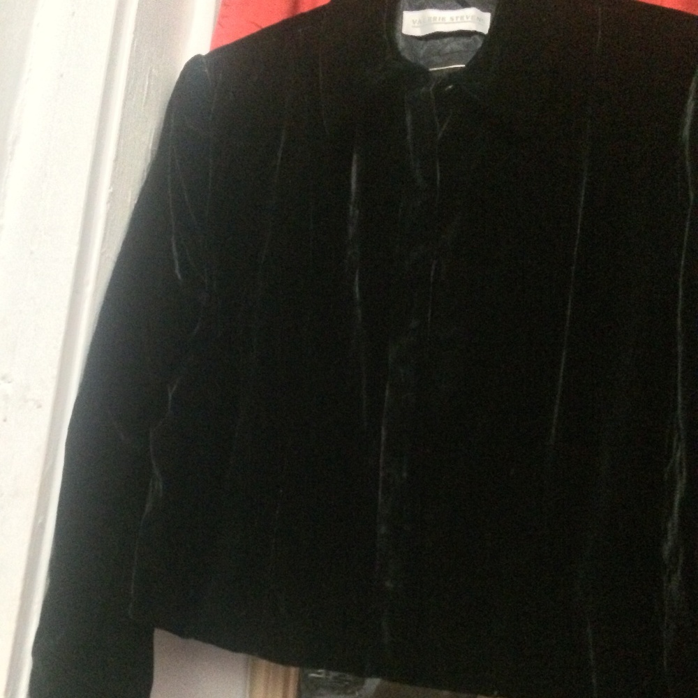 Classic Valerie Stevens Black Velvet Jacket